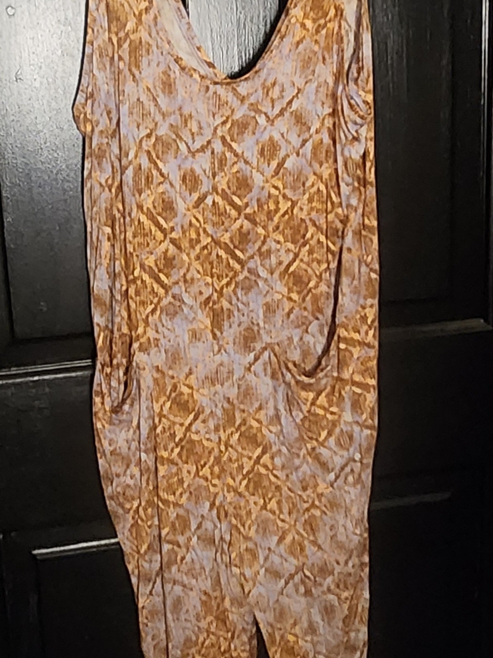 Sleeveless Brown Patterned Casual Women's Dress